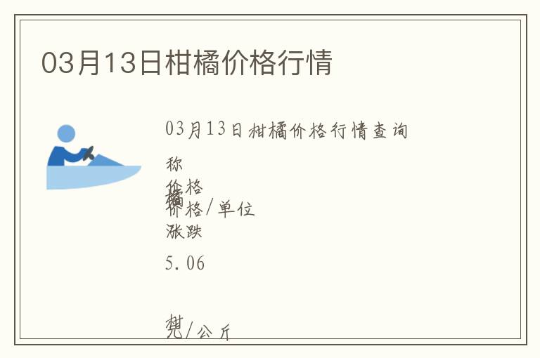 03月13日柑橘價格行情