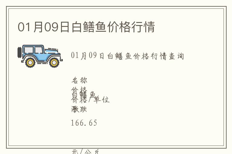 01月09日白鱔魚價(jià)格行情