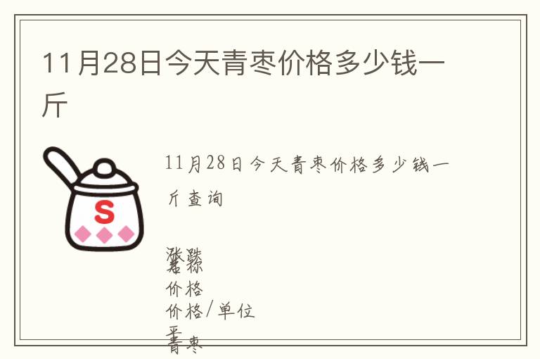 11月28日今天青棗價格多少錢一斤