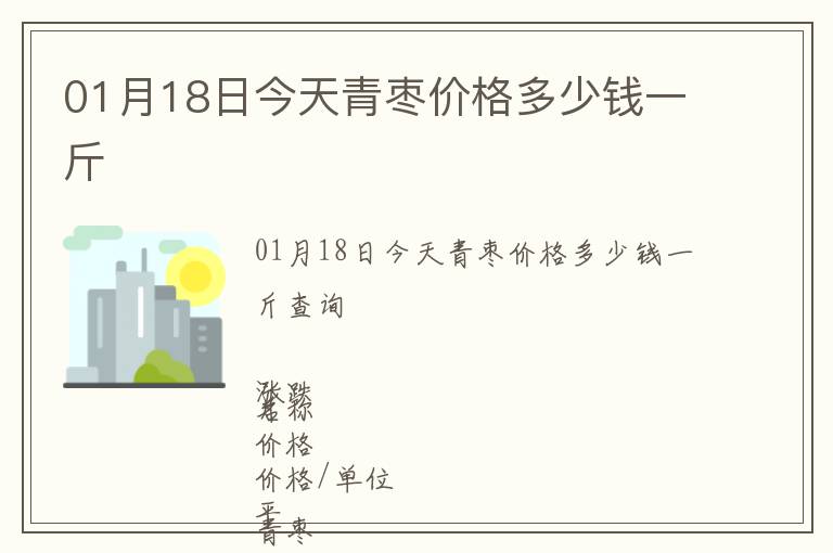 01月18日今天青棗價格多少錢一斤