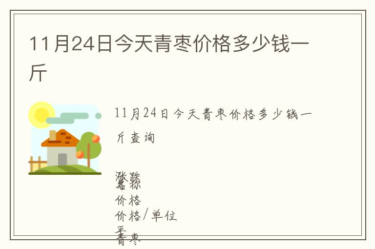 11月24日今天青棗價格多少錢一斤