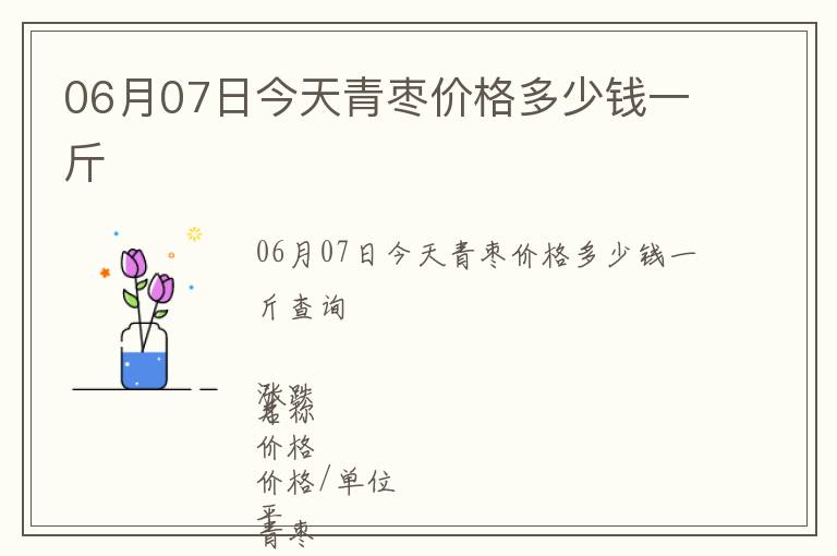 06月07日今天青棗價(jià)格多少錢一斤