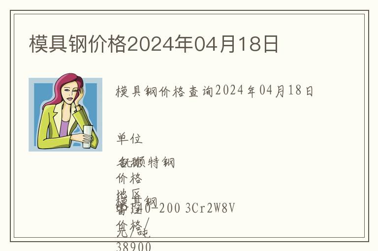 模具鋼價格2024年04月18日