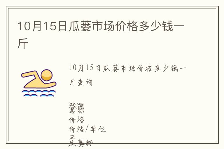 10月15日瓜蔞市場價格多少錢一斤