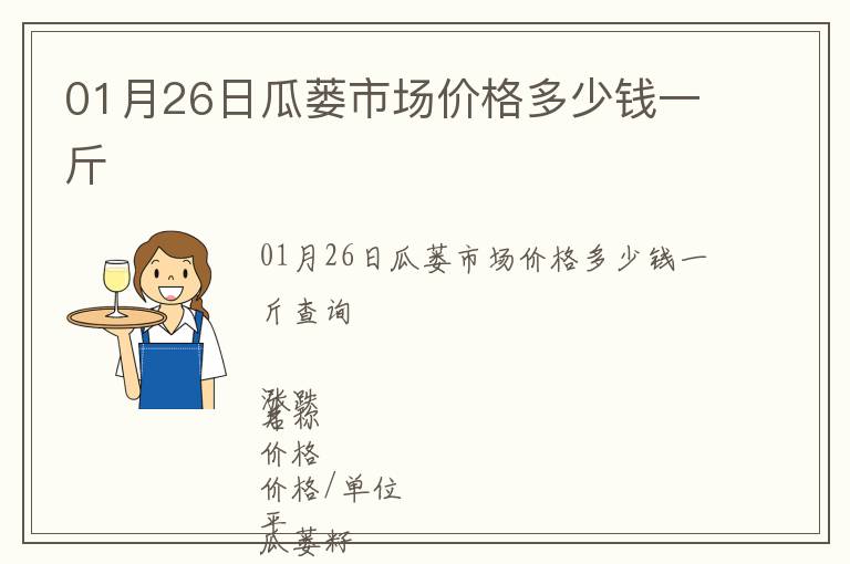 01月26日瓜蔞市場價(jià)格多少錢一斤