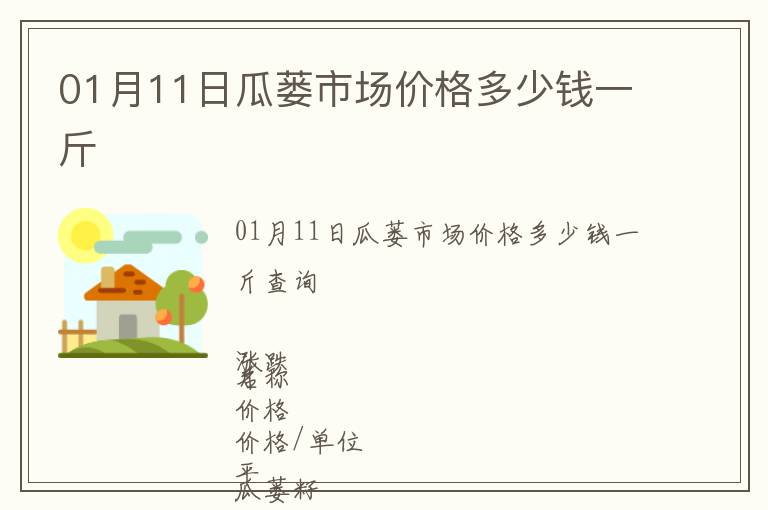 01月11日瓜蔞市場價(jià)格多少錢一斤