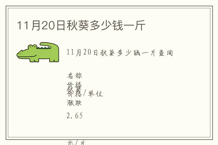 11月20日秋葵多少錢一斤