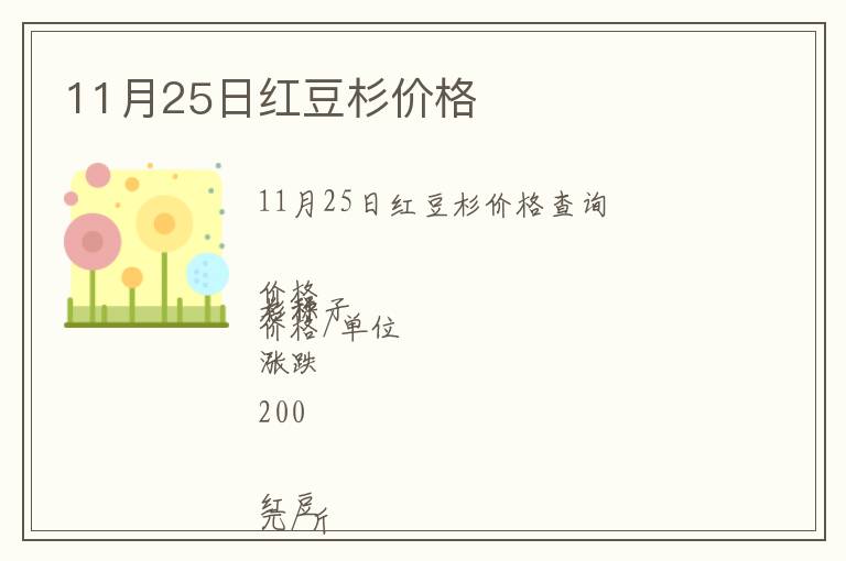11月25日紅豆杉價(jià)格