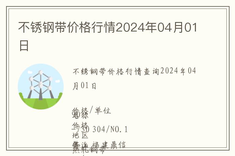 不銹鋼帶價格行情2024年04月01日