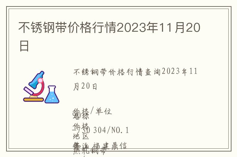 不銹鋼帶價(jià)格行情2023年11月20日