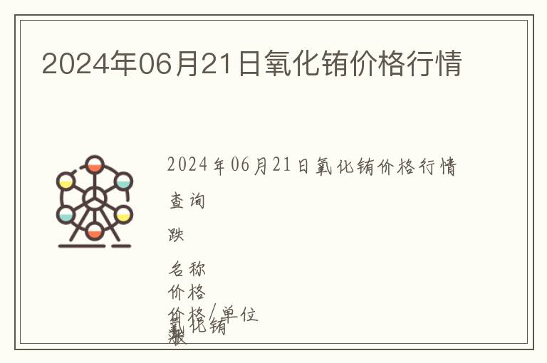 2024年06月21日氧化銪價格行情