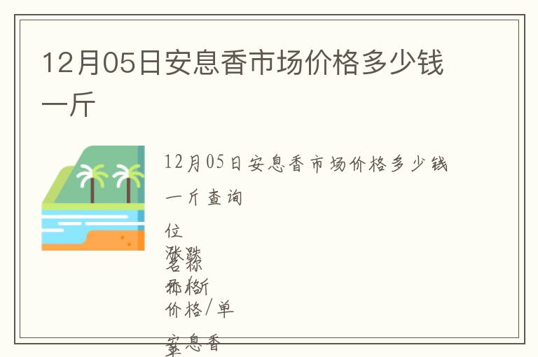 12月05日安息香市場(chǎng)價(jià)格多少錢(qián)一斤
