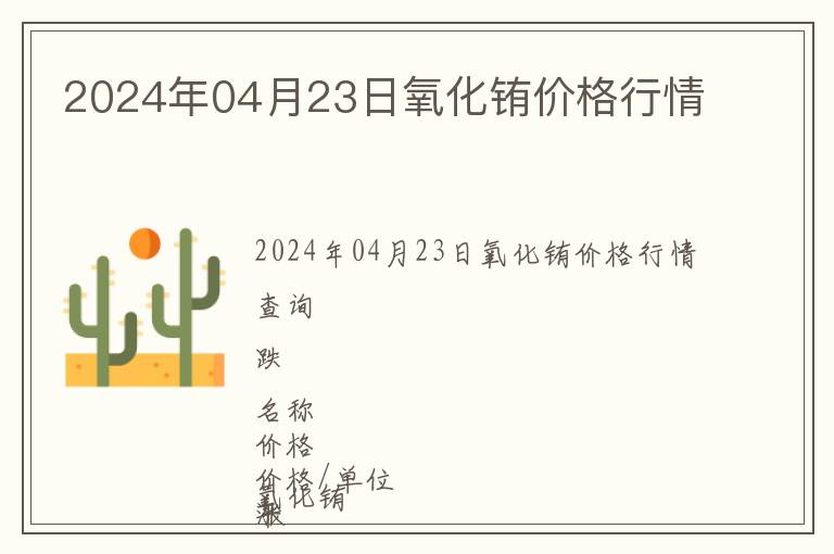 2024年04月23日氧化銪價格行情