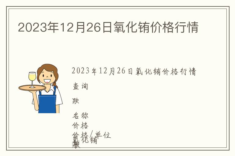 2023年12月26日氧化銪價格行情