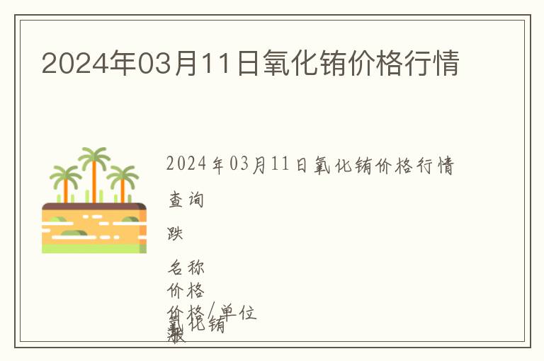 2024年03月11日氧化銪價(jià)格行情