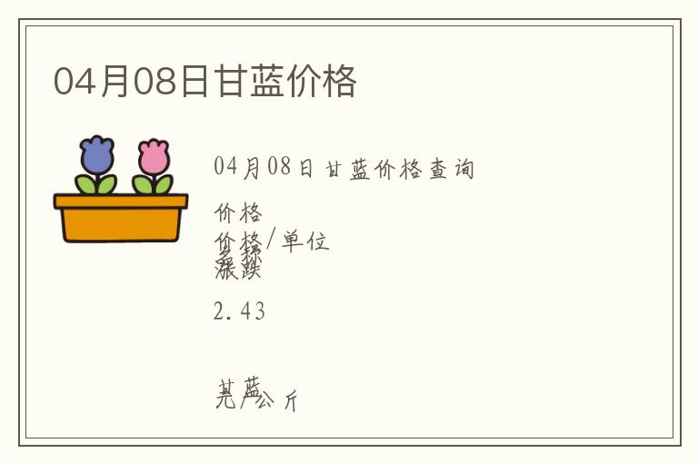 04月08日甘藍(lán)價(jià)格