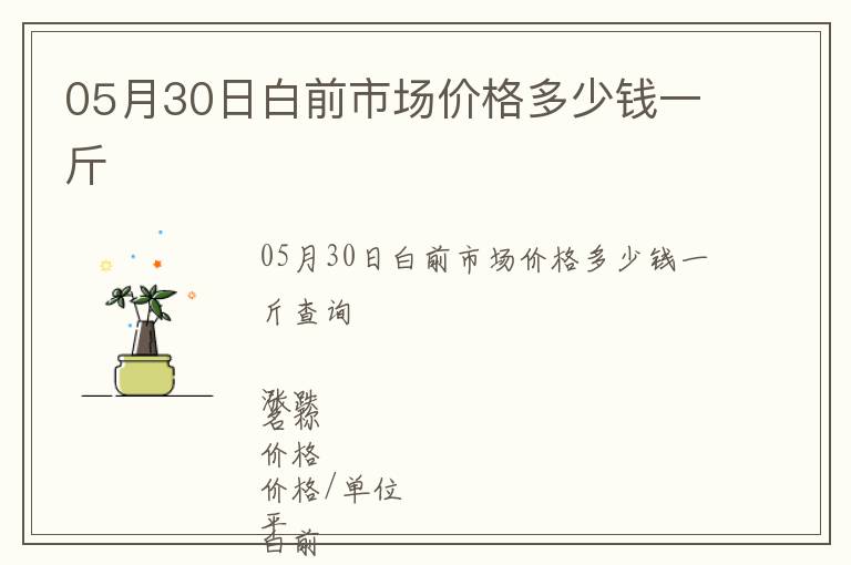 05月30日白前市場價(jià)格多少錢一斤