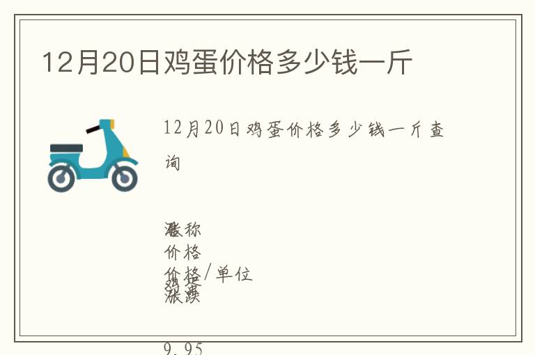 12月20日雞蛋價(jià)格多少錢(qián)一斤