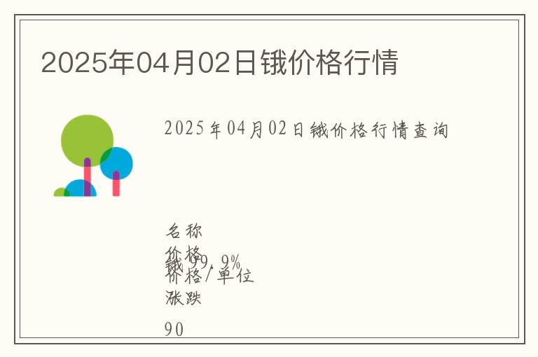 2025年04月02日鋨價格行情