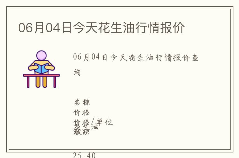 06月04日今天花生油行情報價