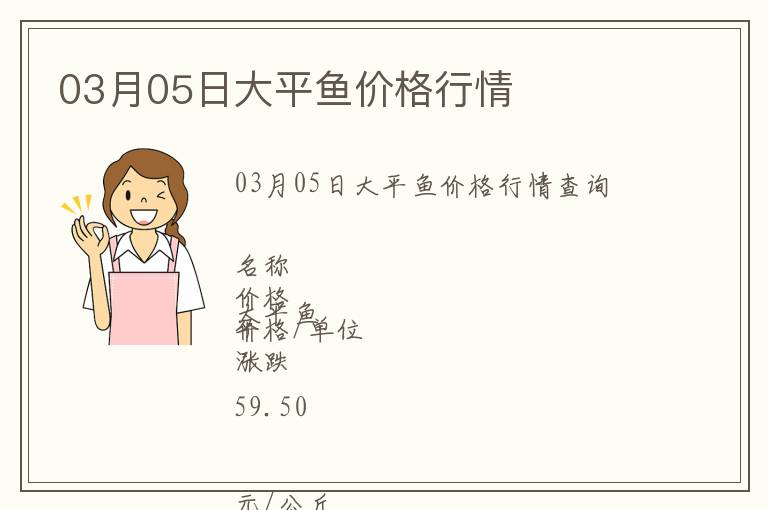 03月05日大平魚(yú)價(jià)格行情