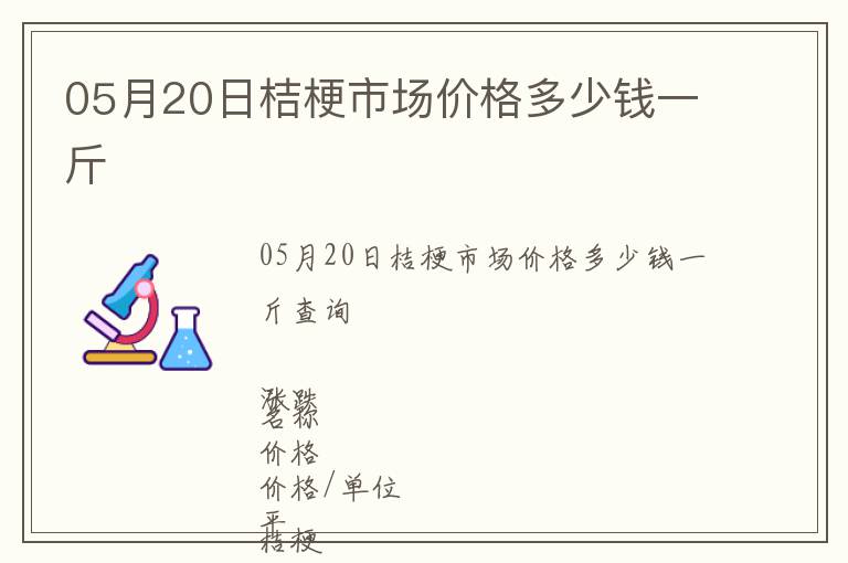 05月20日桔梗市場價格多少錢一斤