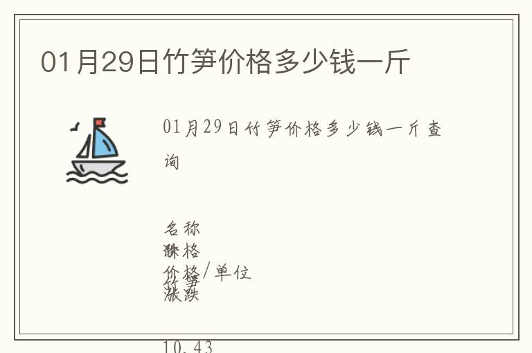 01月29日竹筍價(jià)格多少錢(qián)一斤