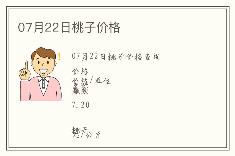 07月22日桃子價(jià)格