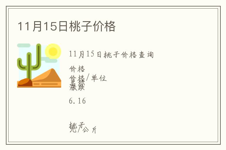 11月15日桃子價(jià)格