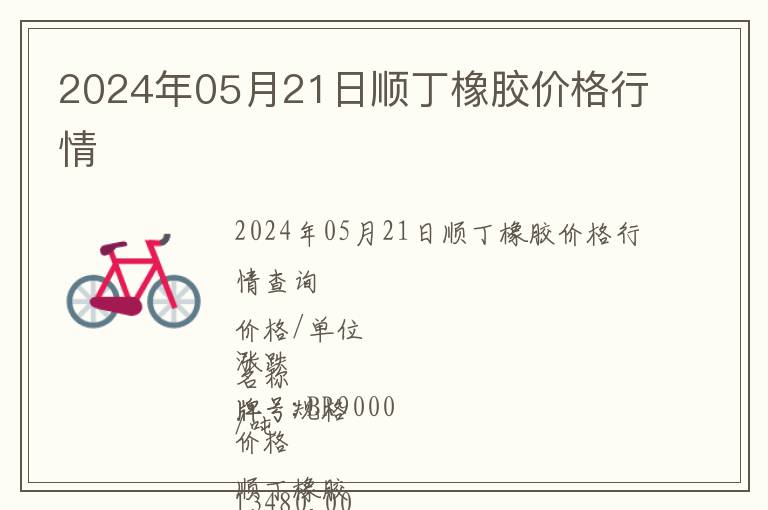 2024年05月21日順丁橡膠價格行情