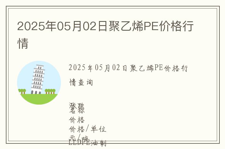 2025年05月02日聚乙烯PE價(jià)格行情