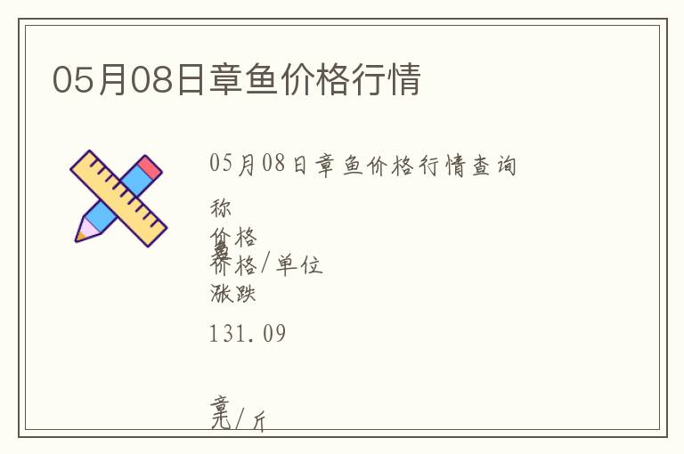 05月08日章魚價格行情