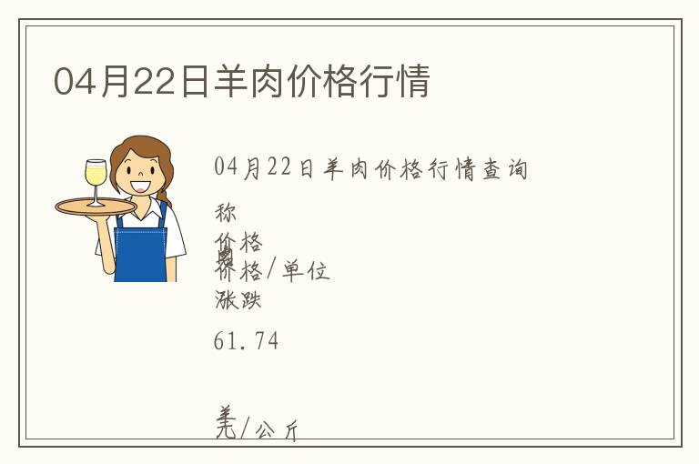 04月22日羊肉價(jià)格行情