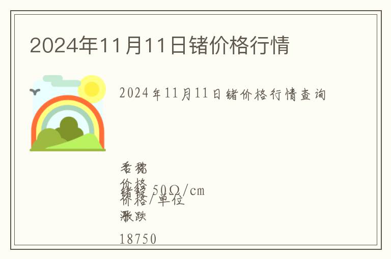 2024年11月11日鍺價格行情