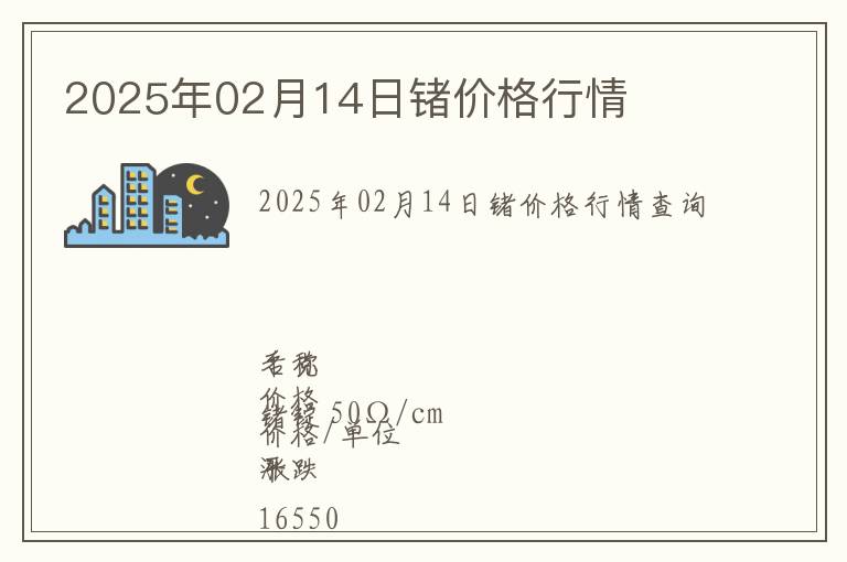 2025年02月14日鍺價格行情