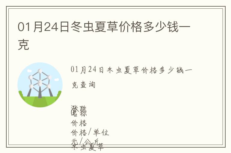 01月24日冬蟲夏草價格多少錢一克