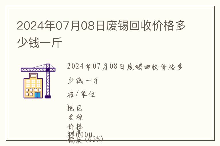 2024年07月08日廢錫回收價(jià)格多少錢(qián)一斤