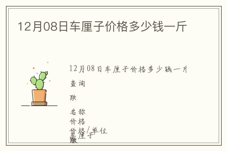 12月08日車?yán)遄觾r(jià)格多少錢一斤