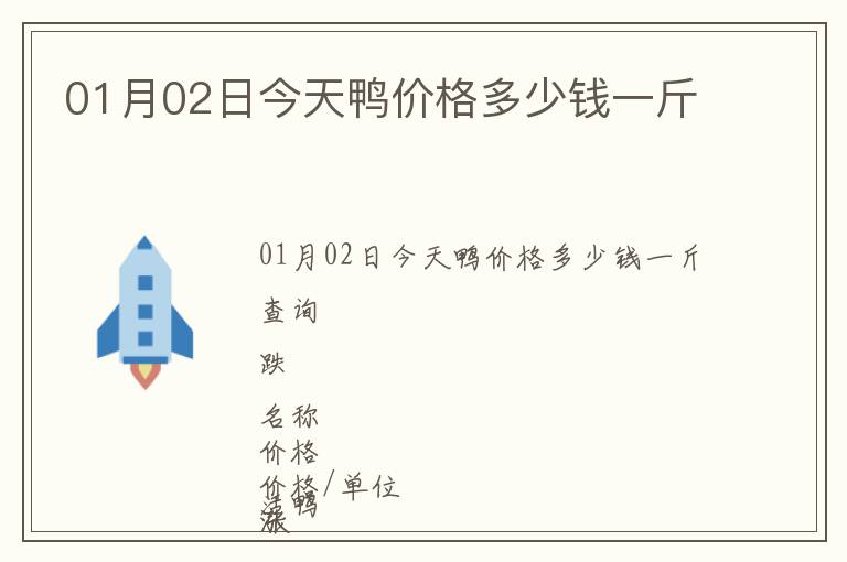 01月02日今天鴨價(jià)格多少錢一斤