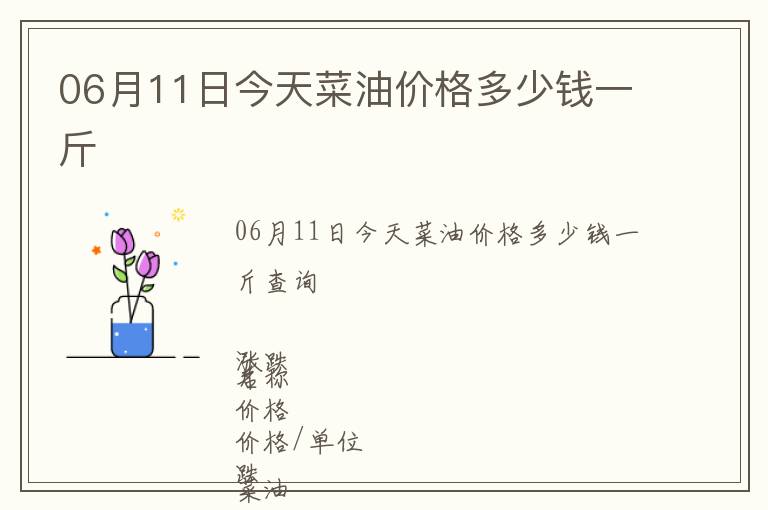 06月11日今天菜油價格多少錢一斤