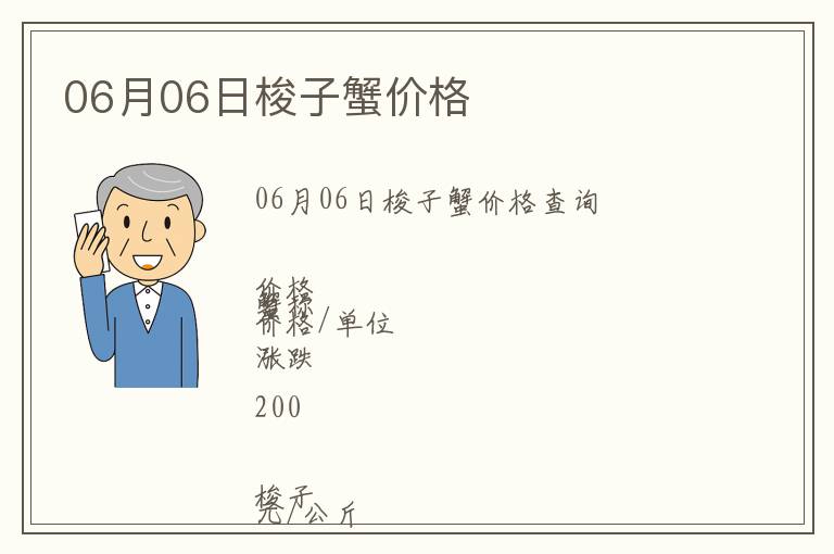 06月06日梭子蟹價(jià)格