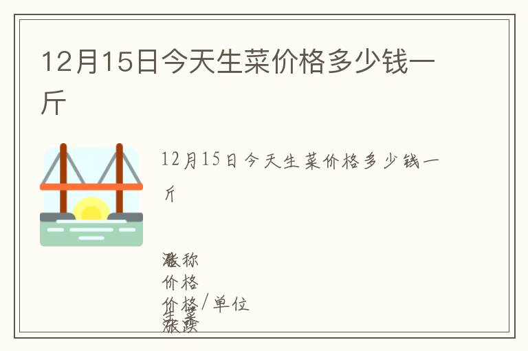 12月15日今天生菜價(jià)格多少錢一斤
