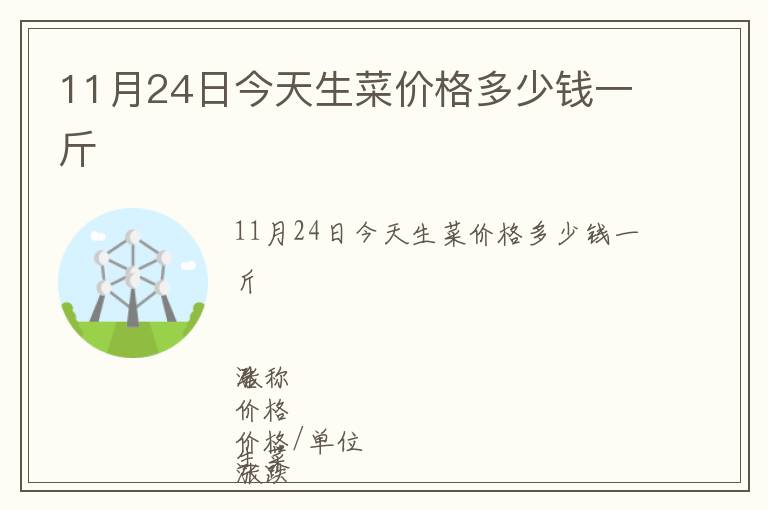11月24日今天生菜價格多少錢一斤