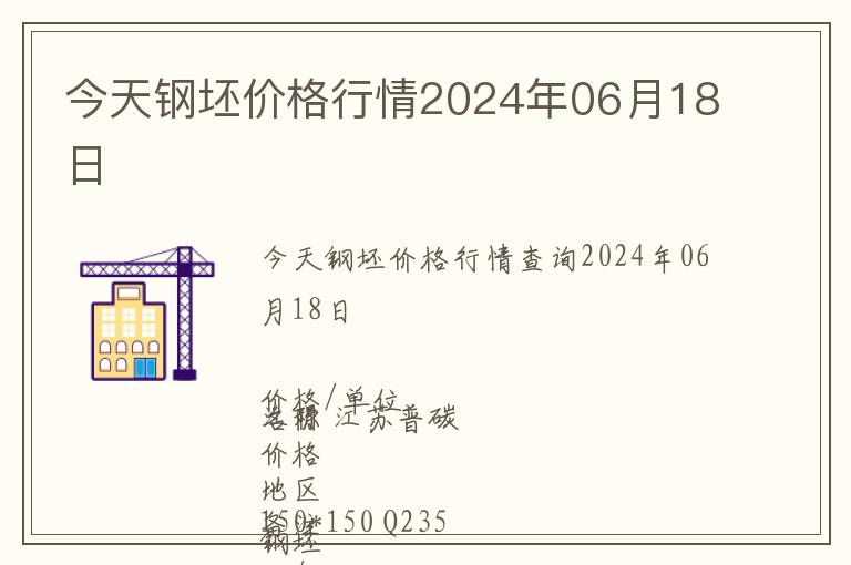 今天鋼坯價格行情2024年06月18日