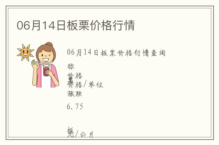 06月14日板栗價格行情