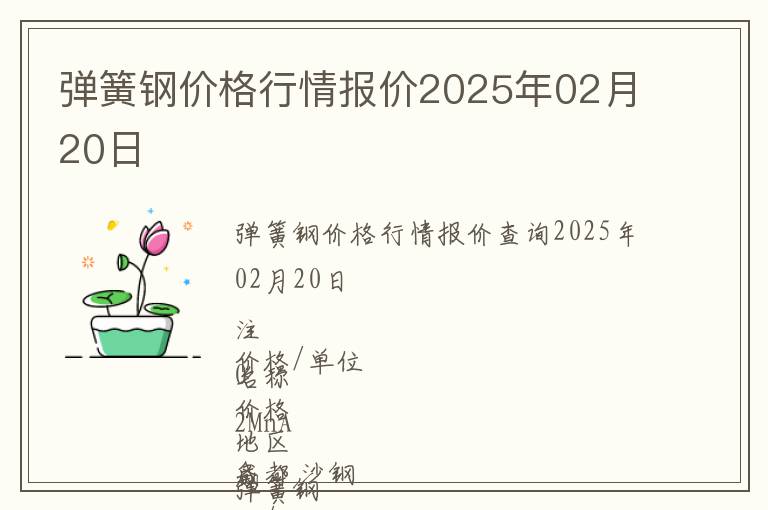 彈簧鋼價格行情報價2025年02月20日