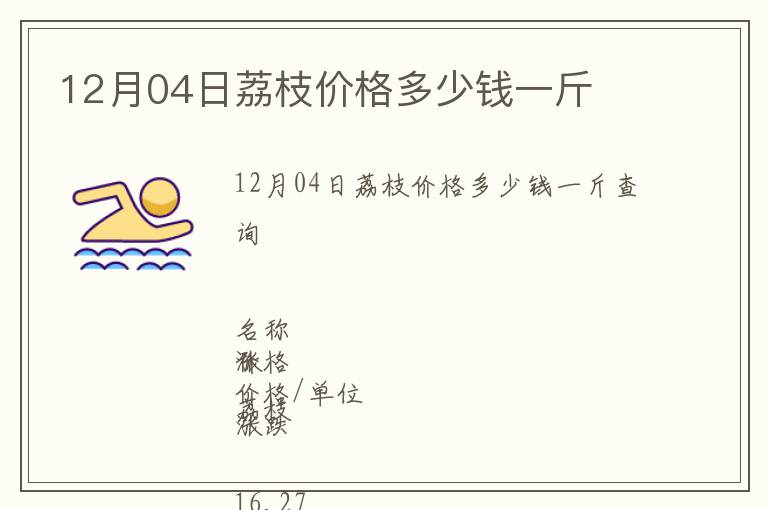 12月04日荔枝價(jià)格多少錢一斤