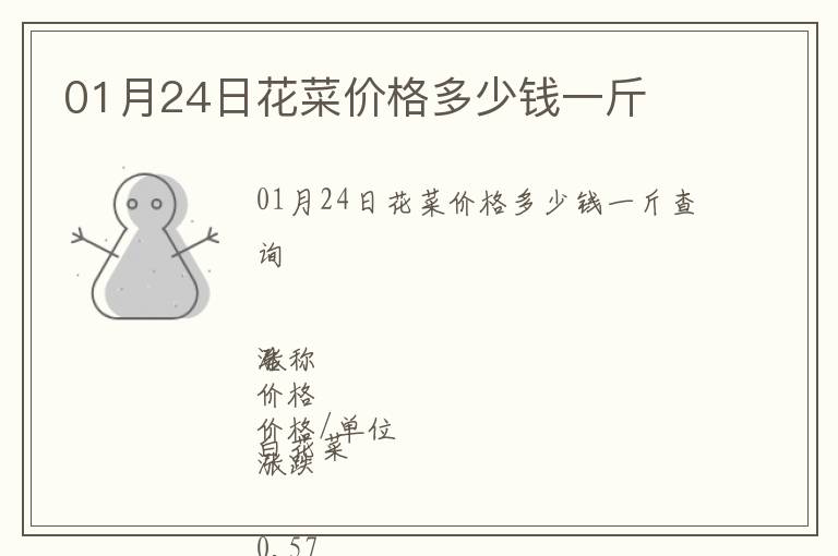 01月24日花菜價(jià)格多少錢(qián)一斤