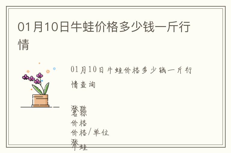 01月10日牛蛙價(jià)格多少錢一斤行情