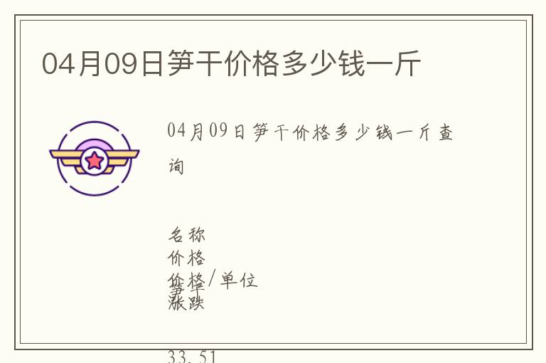 04月09日筍干價(jià)格多少錢一斤